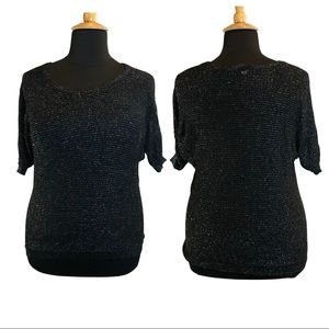 Torrid short sleeve black metallic sweater 4X